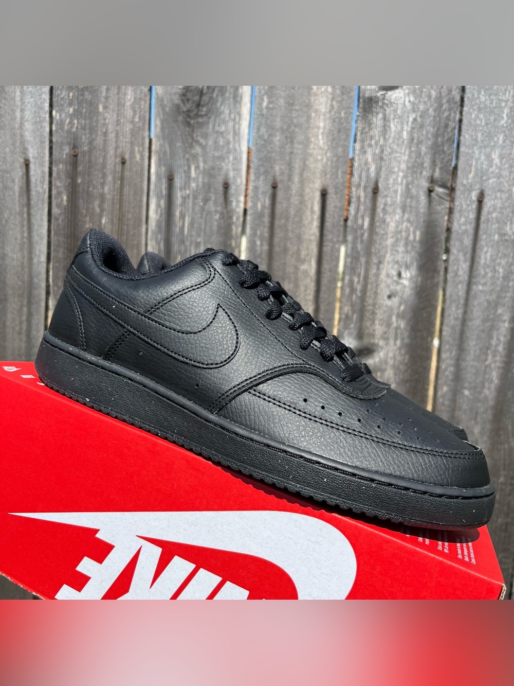 Nike court vision low black size 10 men